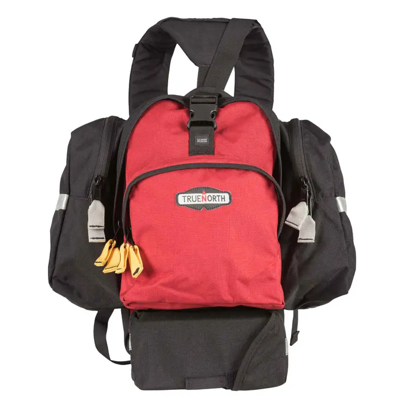 Red True North Gear Spitfire™ Pack featuring durable construction, multiple organized compartments, and ergonomic design for quick access and reliable performance in wildland firefighting and emergency situations.