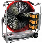 The Tempest VS-1.2D Tech Series DEWALT Battery Power Blower with folding handle offers cordless, high-efficiency ventilation with ergonomic design, ideal for industrial and emergency applications.