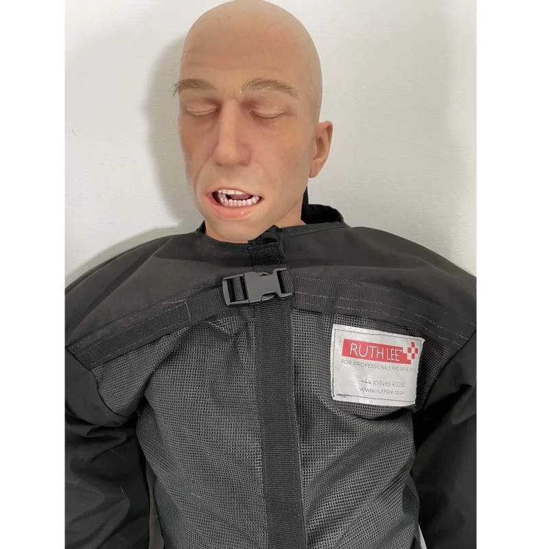A Ruth Lee™ Advanced Water Rescue Manikin designed for realistic aquatic rescue training, simulating lifelike conditions for water emergency response exercises.