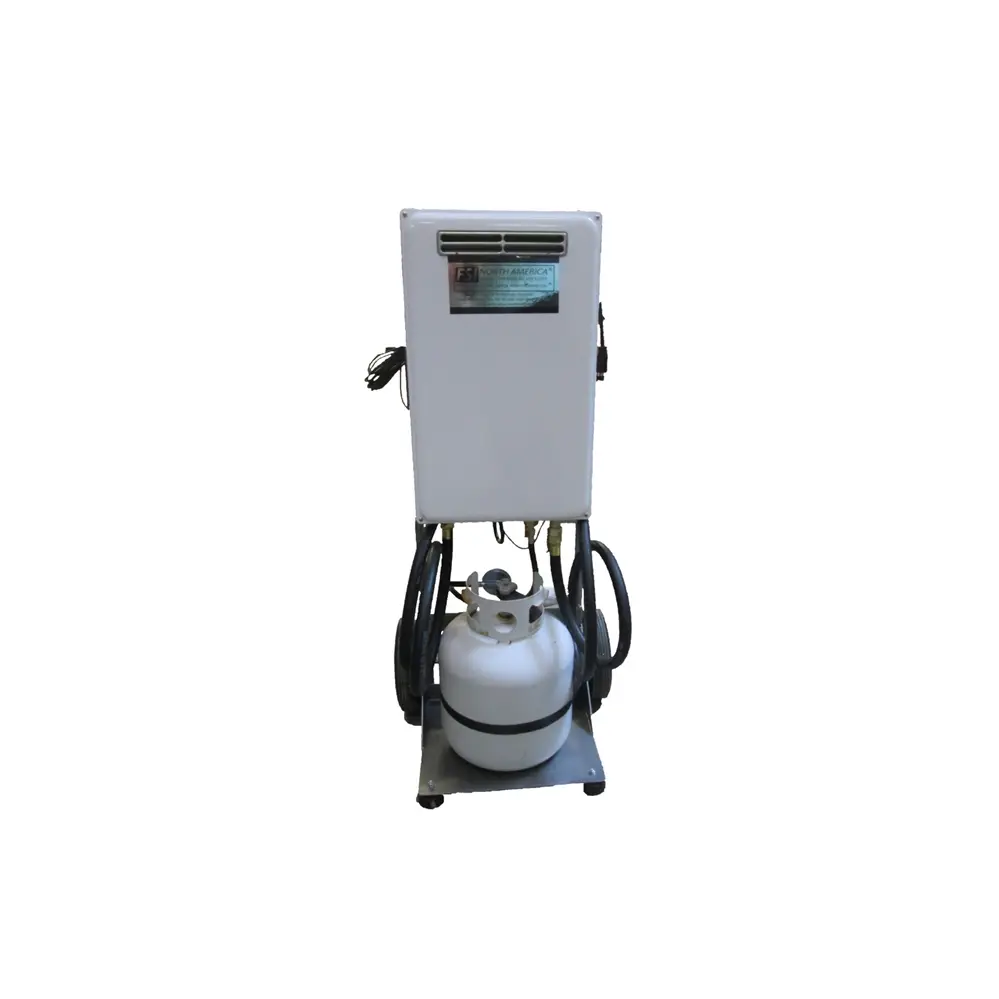 FSI® F-ECC150WH Portable Propane Water Heater – 150,000 BTU, 6 GPM, a compact and efficient water heating system designed for rapid hot water supply in field and emergency response applications.