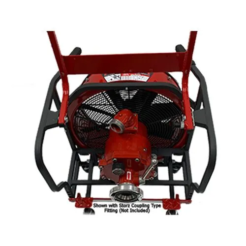Back top view of the Tempest WD-18 Hydraulic Powered Fan, showcasing its robust hydraulic power system and high-capacity airflow for industrial and emergency ventilation needs.