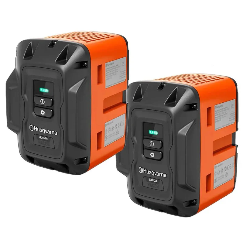 Two rechargeable batteries for Tempest VENTMASTER® K1 PACE Fire Rescue Cutoff Saw, designed for extended operation in emergency situations.