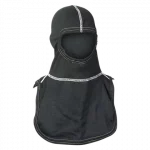 MajFire PRO-X2-23 CX6 Hood in black with white stitching, flame-resistant protective firefighting hood designed for thermal protection and structural fire service use in high-heat environments.