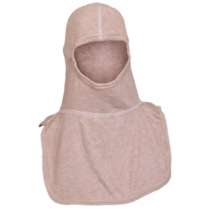 MajFire PRO-X2-23 PBI Hood in tan PBI fabric, flame-resistant protective firefighting hood designed for thermal protection and structural fire service use in high-heat environments.