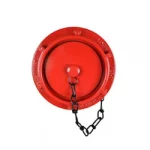 Kochek red aluminum deep Storz cap for 2-in-1 adapter with attached chain.