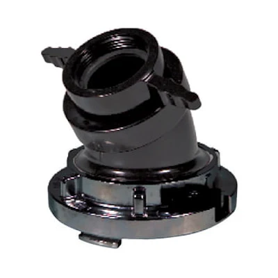 Kochek black aluminum 30 degree elbow with Storz full time swivel by swivel long handle female coupling.