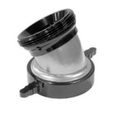 Kochek black aluminum 30 degree elbow with swivel long handle female by male coupling.