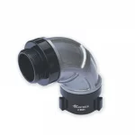 Kochek 90 degree high pressure elbow with 2.5 NH swivel female by male coupling.