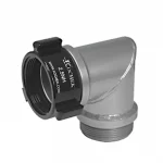 Kochek aluminum suction elbow with 2.5 NH swivel rocker lug female by male coupling.