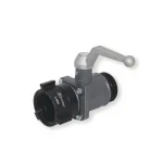 Black Kochek 2.5" hydrant ball valve with lever handle.